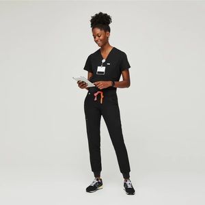 Limited Edition Figs
Double-Drawstring Zamora Joggers 
Black/Sorbet
XS/Petite